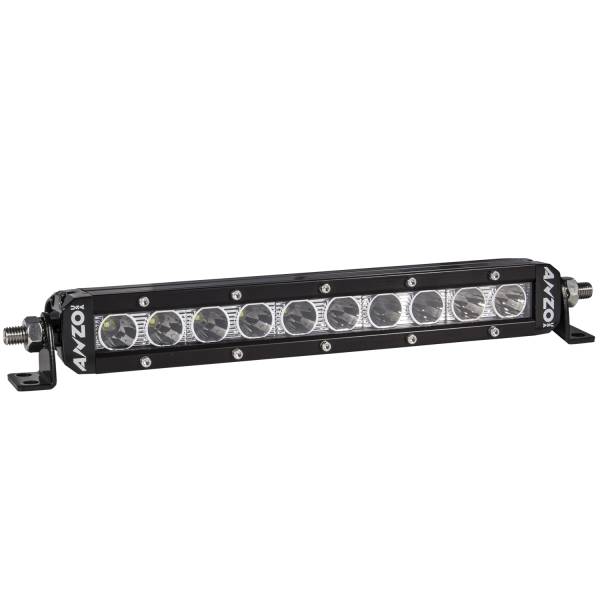 ANZO USA - Rugged Vision Off Road LED Light Bar 10 Inch 5W High Intensity LED Single Row Spot 50W / 3750 Raw Lumen Output ANZO USA