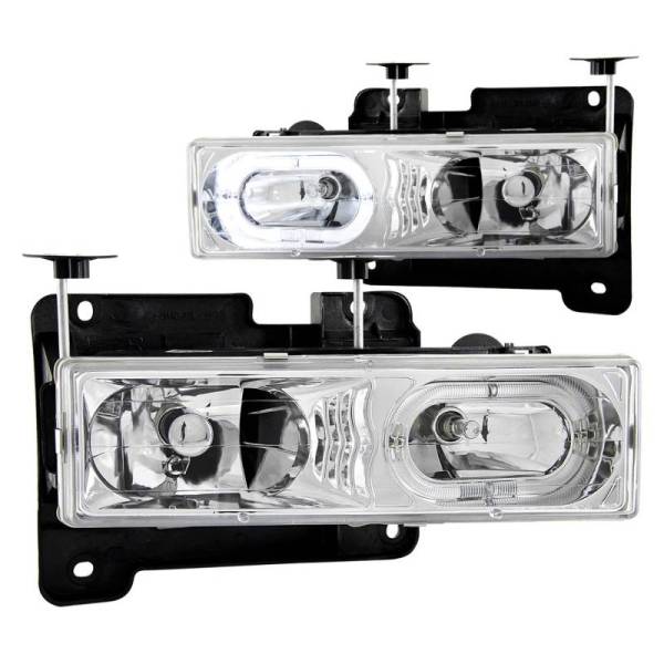 ANZO USA - ANZO USA Crystal Headlight Set w/Halo 111006