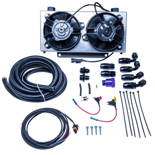ATS Diesel Performance - ATS Universal Trans Cooler Kit, 19 Row w/ Dual Fan 1/2 Inch Lines