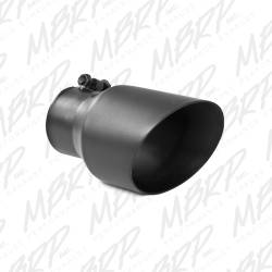 MBRP Exhaust Tip, 4 1/2" O.D., Dual Wall Angled, 3" inlet, 8" length, Black, T5151BLK