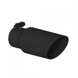 MBRP Exhaust Tip, 4" O.D., Dual Wall Angled, 3" inlet, 10" length, Black, T5156BLK