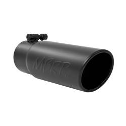MBRP Exhaust Tip, 3 1/2" O.D. Angled Rolled End, 3" I.D. Inlet, 10" Length, T304, Black,  T5115BLK