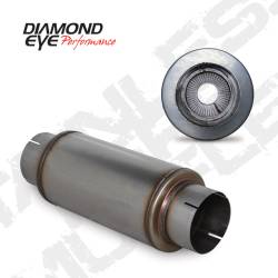 Diamond Eye Performance 5" PERFORATED PACKED MUFFLER 20" OVERAL, 14" BODY, 7" CASE 409 STAINLESS STEEL 560020