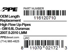 PPE Diesel - Oem Length Up-Pipes 07.5-10 EGR PPE Diesel - Image 4