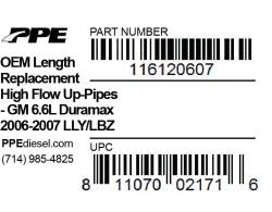 PPE Diesel - Oem Length Up-Pipes 06-07 EGR PPE Diesel - Image 4