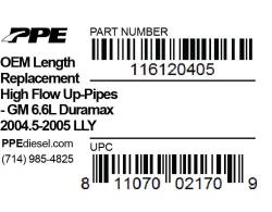 PPE Diesel - Oem Length Up-Pipes 04.5-05 EGR PPE Diesel - Image 4