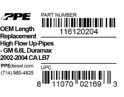 PPE Diesel - Oem Length Up-Pipes 02-04 EGR PPE Diesel - Image 4