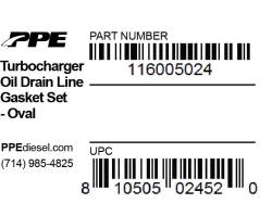 PPE Diesel - Gasket For Turbo Oil Drain Lower With Oval Hole PPE Diesel - Image 2
