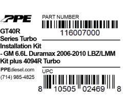 PPE Diesel - Gt40 Series Install Kit W/4094 GM 06-10 PPE Diesel - Image 2