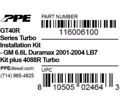 PPE Diesel - Gt40 Series Install Kit W/4088 GM 01-04 PPE Diesel - Image 2