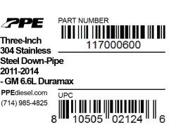 PPE Diesel - 3 Inch 304 Stainless Steel Down Pipe LML 2011-14 PPE Diesel - Image 4