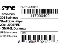 PPE Diesel - 3 Inch 304 Stainless Steel Down Pipe LB7 01-04 Fed PPE Diesel - Image 6
