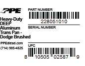 PPE Diesel - PPE Deep Trans Pan Dodge Brushed 47RE/48RE PPE Diesel - Image 6