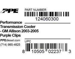 PPE Diesel - Perf Trans Cooler 03-05 GM 6.6L Allison 1000 Purple Clips PPE Diesel - Image 4