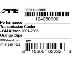 PPE Diesel - Perf Trans Cooler 01-03 GM 6.6L Allison 1000 Orange Clips PPE Diesel - Image 4