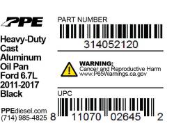 PPE Diesel - Ford Engine Pan 6.7L Black PPE Diesel 11-17 Ford - Image 5
