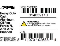 PPE Diesel - Ford Engine Pan 6.7L Brushed PPE Diesel - Image 5