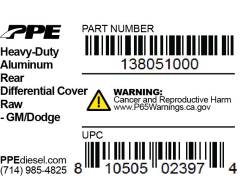 PPE Diesel - Heavy Duty Aluminum Rear Differential Cover GM/Dodge 2500HD/3500HD Raw PPE Diesel - Image 6