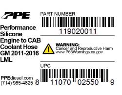 PPE Diesel - Engine To Cab Coolant Hose 11-16 PPE Diesel - Image 2