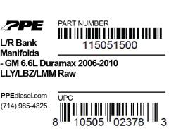 PPE Diesel - L/R Bank Manifolds GM Duramax 06-10 Raw Finish from PPE Diesel - Image 2