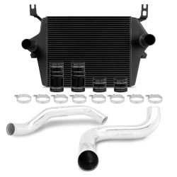 Mishimoto Intercooler kit for Ford 7.3L Powerstroke 1999–2003 - Black / Polished Pipes