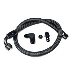 Full Send Diesel - 03-07 Dodge Cummins Lower heater Hose Black Braided Full Send Diesel - Image 1