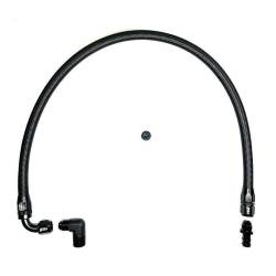 Full Send Diesel - 03-07 Dodge Cummins Lower heater Hose Black Braided Full Send Diesel - Image 2
