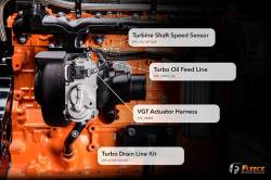 Fleece Performance - Fleece Turbo Drain Tube Kit for 6.7L Cummins VGT Turbochargers - Image 4