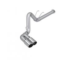 4 Inch Filter Back Single Side Dual Exit T409 Stainless Steel For 17-Up Ford F-250/350/450 6.7L MBRP