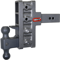 Mega Duty 2.5 Inch Offset Shank 3 Inch Rise, 6 Inch Drop 3K TW 21K Hitch & GH-061 Dual-Ball & GH-062 Pintle Lock Gen Y Hitch
