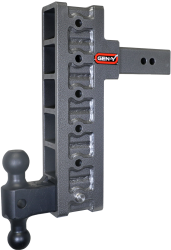 Mega Duty 2.5 Inch Offset Shank 3 Inch Rise, 12 Inch Drop 3K TW 21K Hitch & GH-061 Dual-Ball Gen Y Hitch