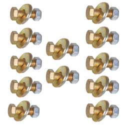 Bolt Installation Kit for Executive Fifth Wheel Pin Box 12 qty 5/8 inch x 2 Inch grade 8 bolts & 12 qty 5/8 inch steel lock nuts & 24 qty flat washers Gen Y Hitch