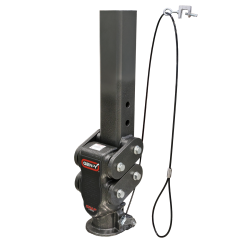 Spartan Torsion Flex SnapLatch 2.5 Inch Offset 4 Inch Square Tube Gooseneck 2 5/16 Inch Coupler Standard Height 8.5K TW 30K Towing Includes GH-098 Pin & Pull Rod Gen Y Hitch