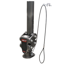 Spartan Torsion Flex Snap Latch 2.5 Inch Offset 4 Inch Round Tube Gooseneck 2 5/16 Inch Coupler Standard Height 4.5K TW 25K Towing Includes GH-098 Pin & Pull Rod Gen Y Hitch