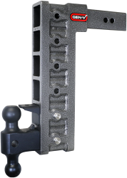 Mega Duty 2.5 Inch Shank 15 Inch Drop 3K TW 21K Hitch & GH-061 Dual-Ball & GH-062 Pintle Lock & GH-0101 Stabilizer Kit Gen Y Hitch