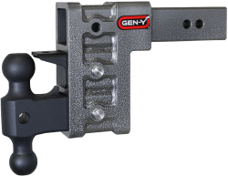 Mega Duty 2.5 Inch Shank 6 Inch Drop 3K TW 21K Hitch & GH-061 Dual-Ball & GH-062 Pintle Lock Gen Y Hitch