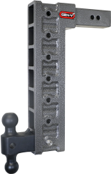 Mega Duty 2.5 Inch Shank 18 Inch Drop 3K TW 21K Hitch & GH-061 Dual-Ball & GH-0101 Stabilizer Kit Gen Y Hitch