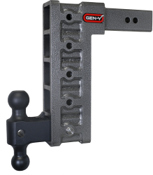 Mega Duty 2.5 Inch Shank 12 Inch Drop 3K TW 21K Hitch & GH-061 Dual-Ball Gen Y Hitch