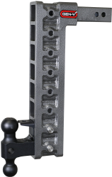 Mega Duty 2 Inch Shank 17.5 Inch Drop 2K TW 16K Hitch & GH-051 Dual-Ball & GH-032 Pintle Lock & GH-0100 Stabilizer Kit Gen Y Hitch