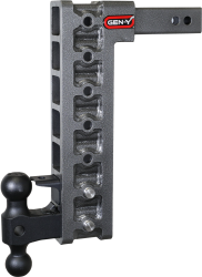Mega Duty 2 Inch Shank 15 Inch Drop 2K TW 16K Hitch & GH-051 Dual-Ball & GH-032 Pintle Lock & GH-0100 Stabilizer Kit Gen Y Hitch