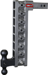 Mega Duty 2 Inch Shank 17.5 Inch Drop 2K TW 16K Hitch & GH-051 Dual-Ball & GH-0100 Stabilizer Kit Gen Y Hitch