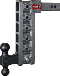 Mega Duty 2 Inch Shank 12.5 Inch Drop 2K TW 16K Hitch & GH-051 Dual-Ball (Stabilizer Kit Recommended:GH-0100) Gen Y Hitch