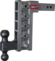 Mega Duty 2 Inch Shank 10 Inch Drop 2K TW 16K Hitch & GH-051 Dual-Ball Gen Y Hitch