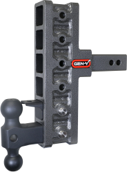 Mega Duty 2 Inch Offset Shank 5 Inch Rise, 7.5 Inch Drop 1.5K TW 10K Hitch & GH-031 Dual-Ball & GH-032 Pintle Lock Gen Y Hitch
