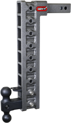 Mega Duty 2 Inch Shank 20 Inch Drop 1.5K TW 10K Hitch & GH-031 Dual-Ball & GH-032 Pintle Lock & GH-0100 Stabilizer Kit Gen Y Hitch