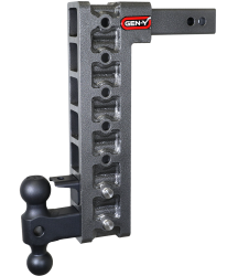 Mega Duty 2 Inch Shank 15 Inch Drop 1.5K TW 10K Hitch & GH-031 Dual-Ball & GH-032 Pintle Lock (Stab Kit Recommended:GH-0100) Gen Y Hitch