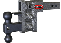 Mega Duty 2 Inch Shank 5 Inch Drop 1.5K TW 10K Hitch & GH-031 Dual-Ball & GH-032 Pintle Lock Gen Y Hitch