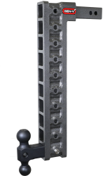 Mega Duty 2 Inch Shank 22.5 Inch Drop 1.5K TW 10K Hitch & GH-031 Dual-Ball & GH-0100 Stabilizer Kit Gen Y Hitch