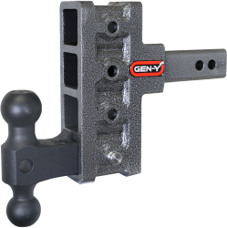 Gen Y Hitch - Mega Duty 2 Inch Offset Shank 2.5 Rise, 5 Inch Drop 2K TW 16K Hitch & GH-051 Dual-Ball Gen Y Hitch - Image 1
