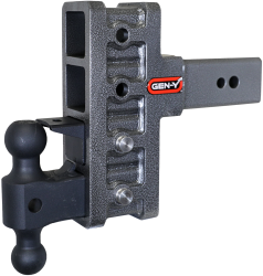 Mega Duty 3 Inch Offset Shank 3 Inch Rise, 6 Inch Drop 3.5K TW 32K Hitch & GH-0161 Dual-Ball & GH-0162 Pintle Lock Gen Y Hitch